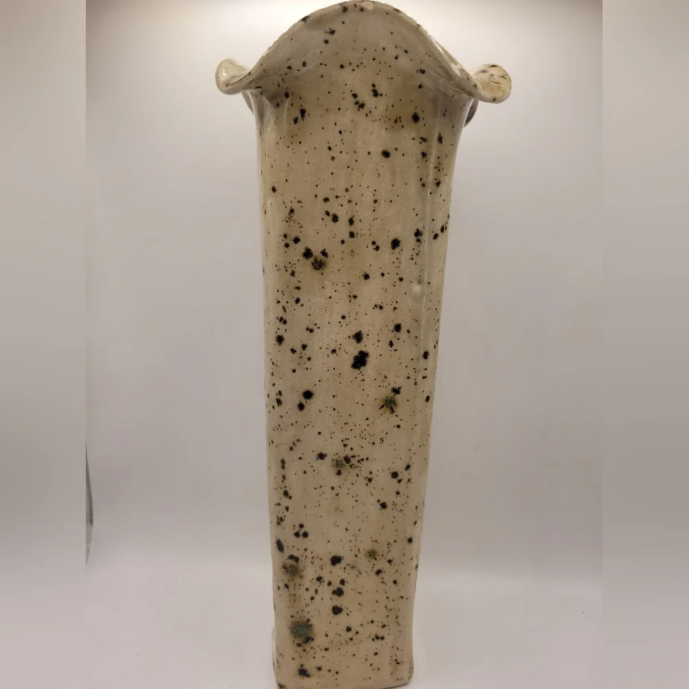 Vintage Ceramic Pottery Sandstone Glazed Hand Made Vase